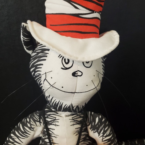 Vintage Cat in the Hat Plush 18" Doll With Umbrella Dr. Seuss Random House 1994 - Picture 3 of 7